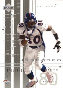 2000 UD Graded Football Card #25 Rod Smith/1500