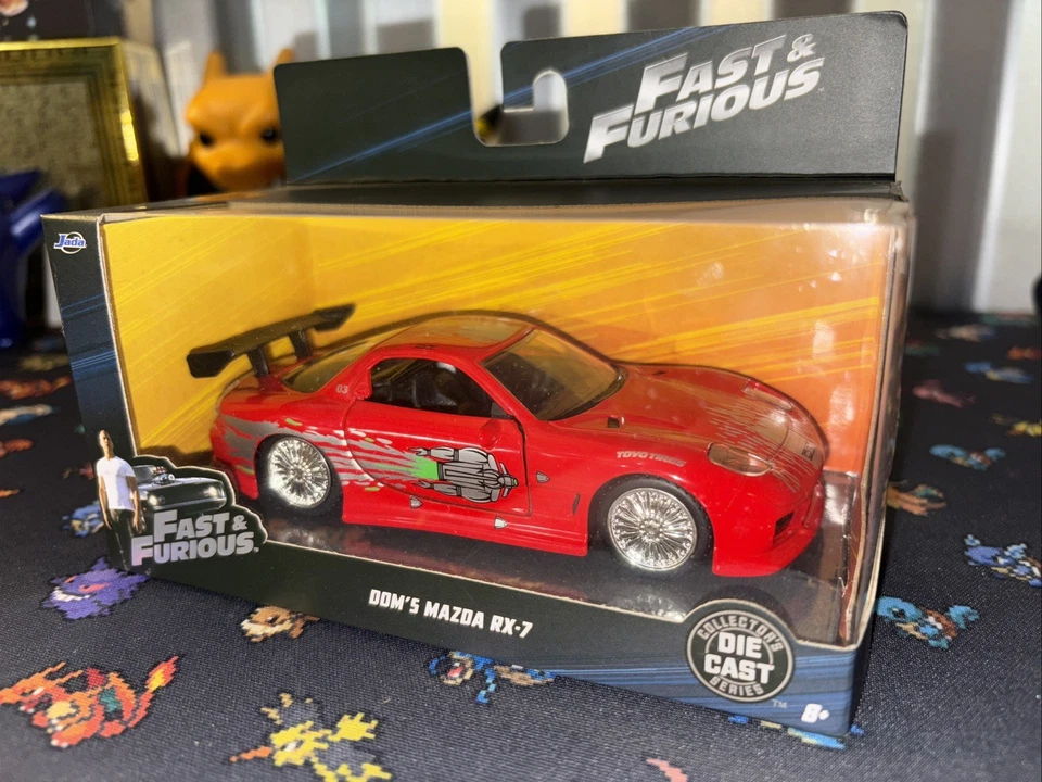 Jada 98377 Fast & Furious Dom's 1993 MAZDA Rx-7 1/32 Diecast Model Car Red