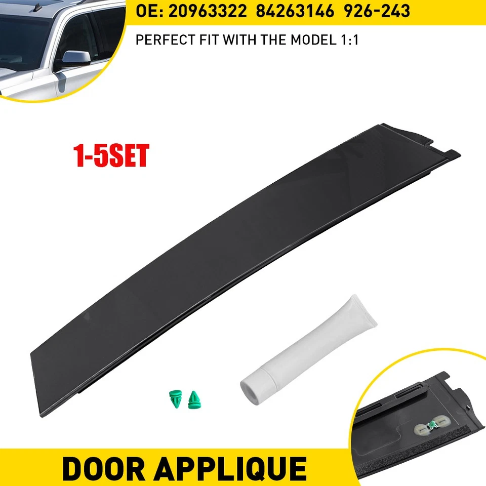 1-5 комплект аппликация на заднюю отделочную молдинговую дверь LH B-Pillar подходит для Chevrolet Suburban 15–18 годов выпуска - Изображение 1 из 4