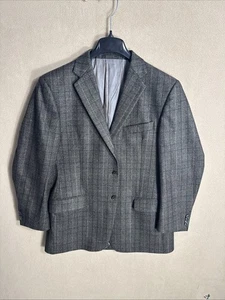 Jos A Bank Reserve 41R Brown Tweed Plaid Heavy Fratelli Tallia Delfino Wool - Picture 1 of 17