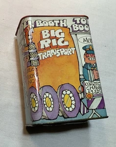 Hallmark Vintage 1970's Metal Toll Booth Bank 4”x 3” X 2” Fun Graphics - Picture 1 of 7