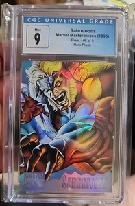 1995 Fleer Marvel Masterpieces Holoflash #6 Sabretooth - Picture 1 of 2