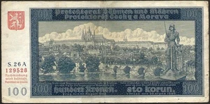 Bohème Moravie - protectorat allemand - billet de 100 koruna 1940 ! P#6 - Picture 1 of 2