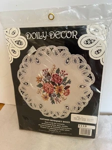  Doily Decor #C113  Autumn NEW Hand Crochet Edged Doily Kit - Picture 1 of 1