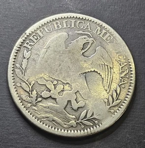 1844 Mexico Mo Silver 8 Reales Cap & Rays Flashy  Silver And  Rare Coin. - Picture 1 of 12