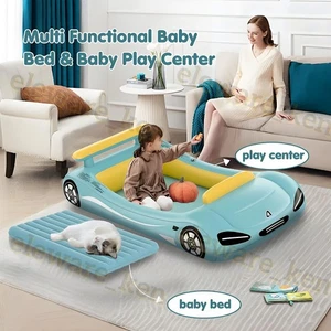 Inflatable Kids Bed Toddler Travel Air Bed with Electric Pump For Home Camping - Picture 1 of 19