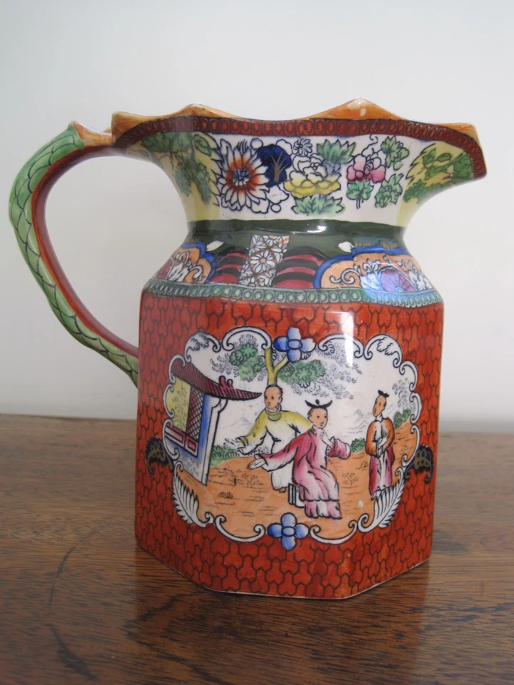 ANTIQUE MASON'S IRONSTONE CHINESE FIGURES IN A GARDEN - Image 1 of 4