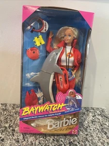 Vintage Mattel 1994 Baywatch Barbie Doll Lifeguard Dolphin NRFB (13199) - Picture 1 of 8