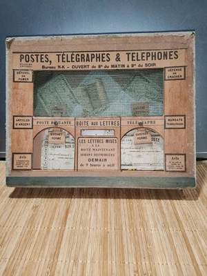 Rare ANCIEN JEU BOITE POSTES TELEGRAPHES ET TELEPHONES JOUET JEUX ANNEES 1900's - Photo 1/4
