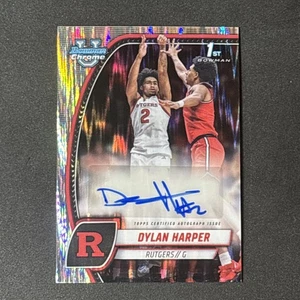 2024-25 Bowman Chrome U 1st Dylan Harper Stealth Refractor Auto #22 - Picture 1 of 2