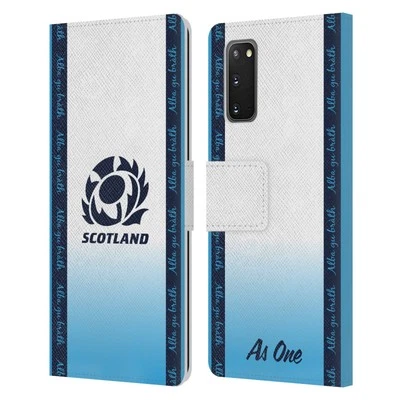 OFFICIAL SCOTLAND RUGBY 2024/25 CREST KIT LEATHER BOOK CASE FOR SAMSUNG PHONES 1 - Image 1 of 4
