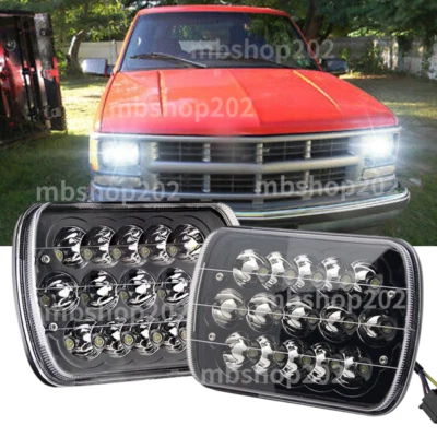 Fit Chevrolet K1500 K2500 K3500 1988-99 Pickup 5x7" 7x6" Led Headlight HI/Lo 2PC - Image 1 of 4