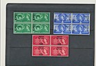 Boy Scout Surcharged Set Quatar #16 - 18 Mint NH VF Blocks of Four 1957 