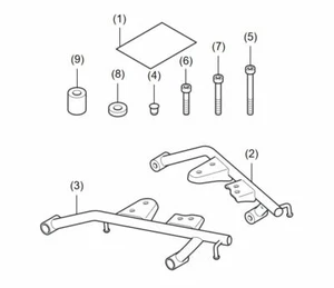 Genuine Honda CRF300L Rally Rear Carrier Support 08L71-K1T-A10 - Picture 1 of 1