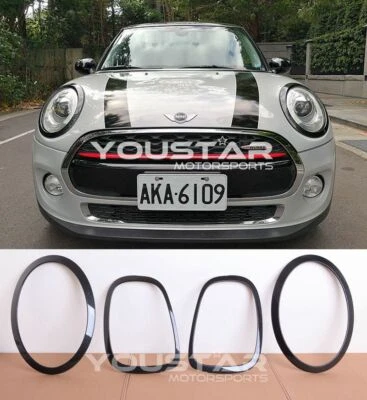 Embellecedores de faros traseros con aspecto de carbono para MINI Cooper F55 F56 F57 JCW en stock de EE. UU. Foto 1 de 4
