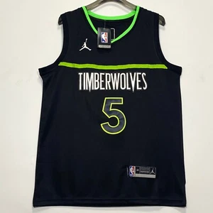 New Anthony Edwards #5 Embroidered Basketball Fans Jersey, Black S-XXL - Picture 1 of 9