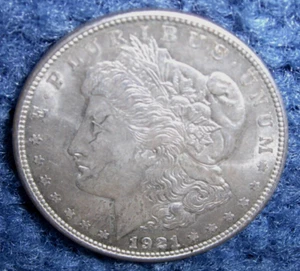1921 D MORGAN SILVER DOLLAR - Picture 1 of 9