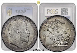 Great Britain, Edward VII, Crown 1902, PCGS MS 64 - Picture 1 of 8