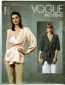 Vogue #V1680 Designer Loose-fitting Top with Variations Pattern Sz 14-22 UC - Picture 1 of 2