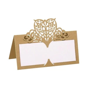 PATIKIL Table Name Place Cards,50Pcs 3.9 x 3.9inch Favor Decor Hollow Butterf... - Picture 1 of 5