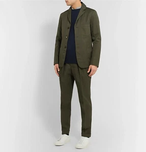 Officine Generale Unstructured Jacket in Olive Cotton, size 46/Small - BNWT £425 - Picture 1 of 9