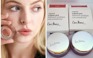 Ere Perez Carrot Colour Pot Lips, Cheeks Color HEALTHY Lot of 2 VEGAN Retail $62 - Picture 1 of 15