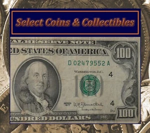 1977 (D) $100 One Hundred Dollar Bill Federal Reserve Note Cleveland Currency - Picture 1 of 5