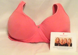 BREEZIES BRA SEEMLESS COMFORT PINK FLAMINGO 42 C WIREFREE🌺 - Picture 1 of 5