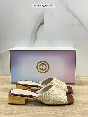 Cecelia New York Sandalo Ciabatta Donna Naturale Casual Luxury Woman Sandal 38.5 - Imagen 1 de 4