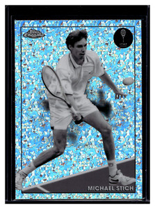 MICHAEL STICH 2021 TOPPS CHROME TENNIS MINI DIAMOND BLACK & WHITE REFRACTOR B&W