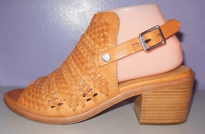 rag & bone Wyatt Woven Italian Leather Block Heel Sandals 38.5 Euro 8.5 US - Image 1 of 4