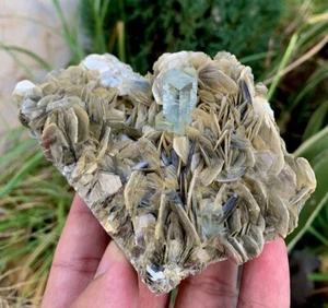 3160 CTS Stunning! Natural Aquamarine Crystal With Muscovite Specimen - Picture 1 of 8