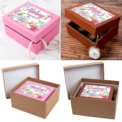 Personalised Memory Box Keepsake Jewellery Grandma Mothers Day Present Birthday - Image 1 of 4