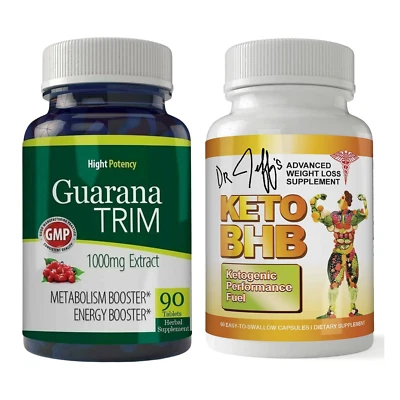 Extracto de guaraná Metabolismo Impulsar Suplementos y Píldoras Cetogénicas para Pérdida de Peso Cetogénicas Foto 1 de 4