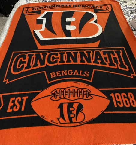 Cincinnati Bengals NFL 60x48" Fleece Throw Blanket Cover