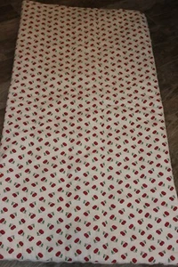 Vintage 1970's Her Majesty Sleeping Bag Red Cherries White Background Reversible - Picture 1 of 9