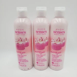 (3) NEW Avon Senses Pink Velvet Cupcake Body Lotion 8.4 FL OZ Discontinued - Picture 1 of 3