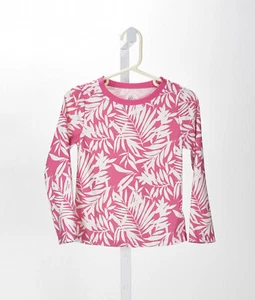 Gap Baby Pink Tropical Print Long Sleeve Swim Shirt Size 4 - Picture 1 of 3