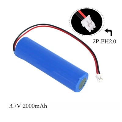 3.7V Rechargeable Battery 1200-3200 mAh Cell Emergency Lighting With Plug PH 2.0 - Image 1 of 4
