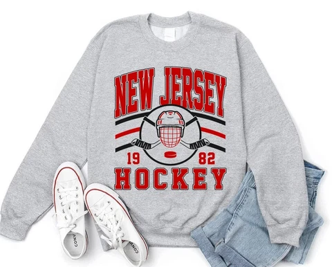 New Jersey Devil Sweatshirt Retro Hockey Gift Fan Men Women Size S-3XL Cover