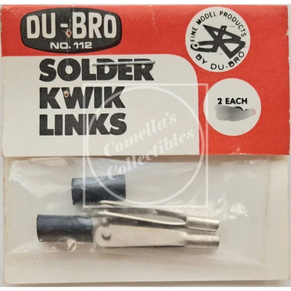 Vintage NOS Du-Bro 2-56 Solder Kwik-Links (2 pcs) #112 - Image 1 of 1