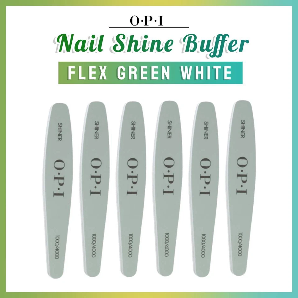 LOTE DE 6 PIEZAS Buffer OPI Shiny Flex Verde/Blanco 1000/4000 Foto 1 de 1