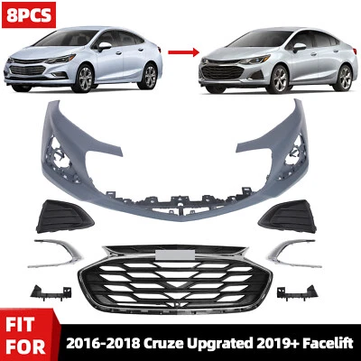 For 2016-2018 Chevy Cruze Front Bumper Cover Assembly Upgrade To 2019 Cruze — 第 1/4 张图片