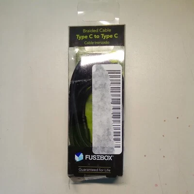 Braided Cable Type C To Type C 6 Ft Long By Fuse Box - Image 1 of 3