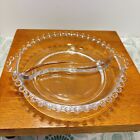 Vintage Imperial Glass Candlewick Pattern Two Section Divided Relish Dish 7.25