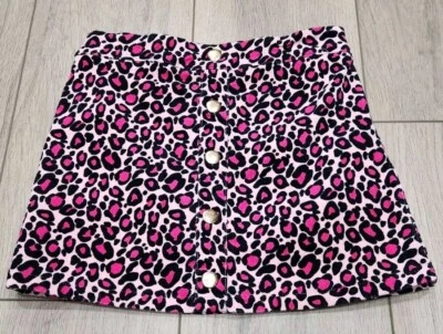 Saia de veludo rosa e preta com estampa de animais para meninas pequenas (5/6) - Imagem 1 de 4
