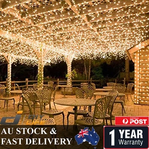 500LED 100M Warm Cool White Fairy Christmas String Strip Lights Party Outdoor - Picture 1 of 25