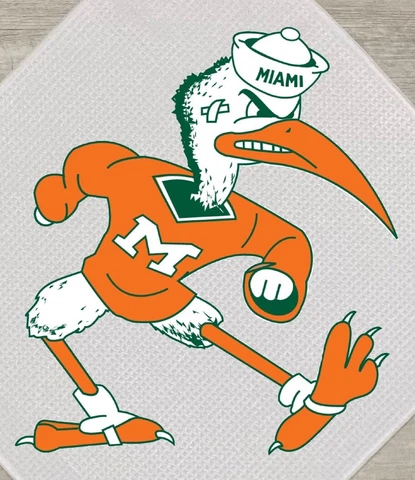 Miami Hurricanes Magnetic Golf Towel, 15x15, with carabiner Cover