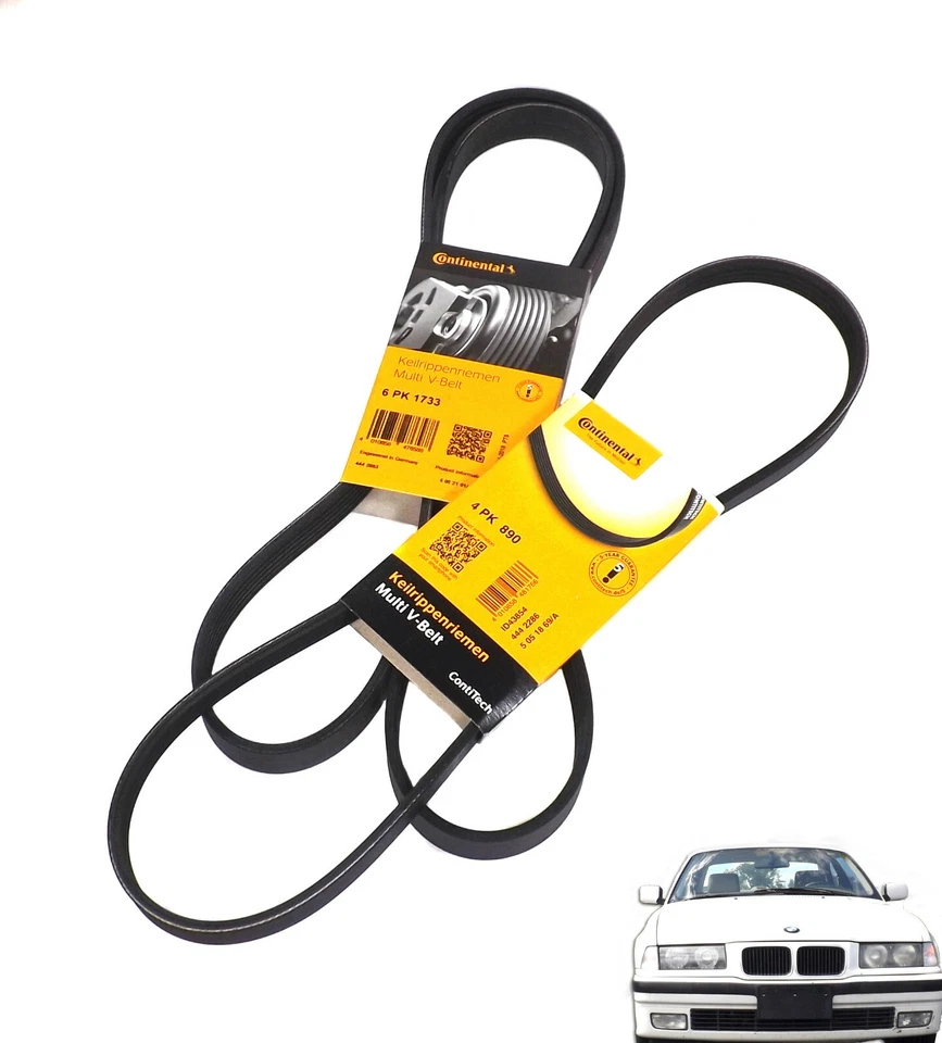 1996-1999 BMW 318i 318is 318Ti Z3 1.9L Serpentine Drive Belt Kit A/C Alternator - Image 1 of 4