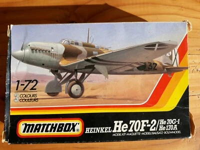 Matchbox PK-132 Heinkel He-70F-2/He70G-1/He170A scala 1/72 Vintage - Immagine 1 di 4
